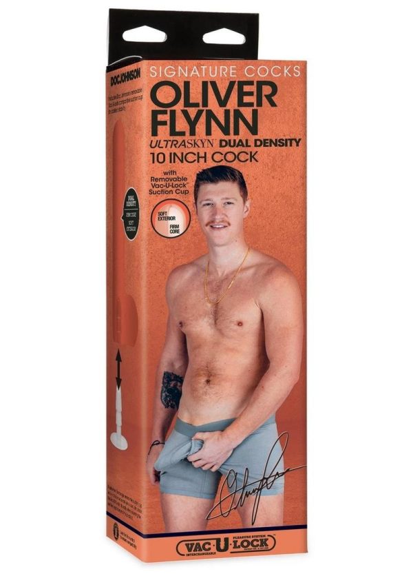 Signature Cocks Ultraskyn Oliver Flynn Dildo with Removable Suction Cup 10in - Vanilla