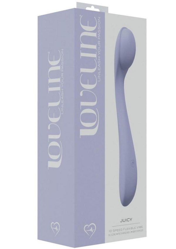 LoveLine Juicy Silicone Rechargeable 10 Speed Flexible Vibrator - Lavender