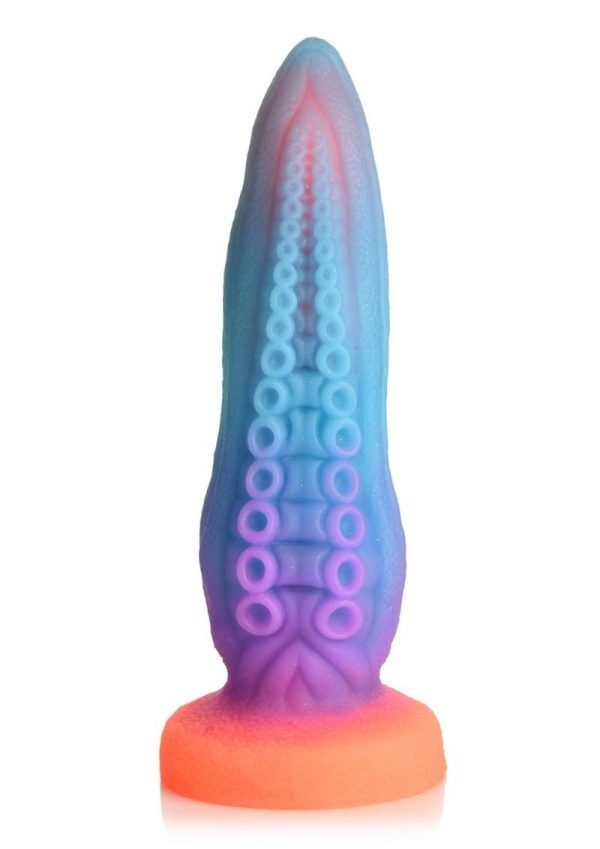 Creature Cocks Tenta-Cock Glow in the Dark Silicone Dildo - Multicolor