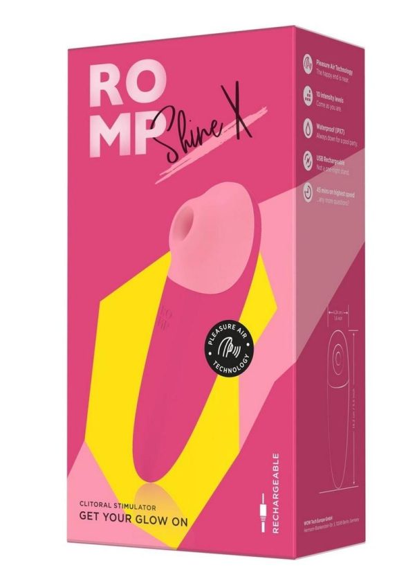 Romp Shine X Rechargeable Silicone Clitoral Air Stimulator - Pink