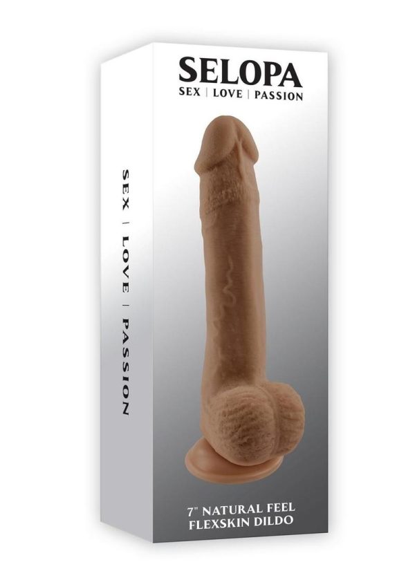 Selopa Natural Feel Flexskin Dildo 7in - Chocolate