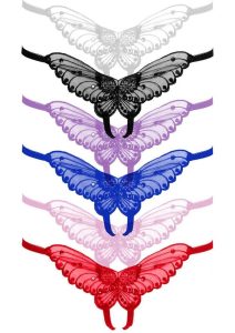 Leg Avenue Butterfly Crotchless with Pearl Sequin Detail (12 pack) - Plus Size - Assorted