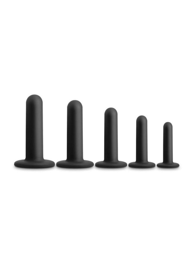 Renegade Dilator Kit Silicone Anal Plugs with Suction Cups (5 Piece) - Black