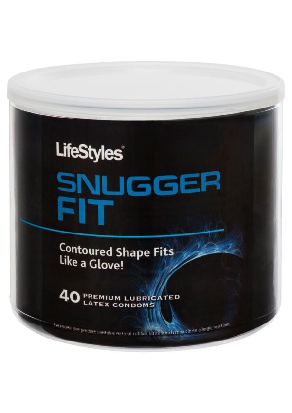 Lifestyles Snugger Fit 40 Premium Lubricated Latex Condoms Bowl