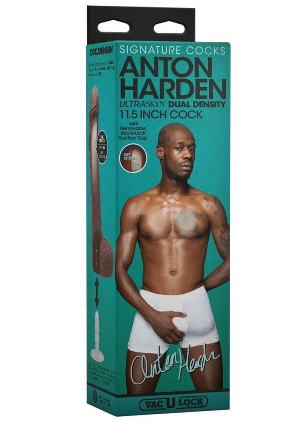 Signature Cocks Ultraskyn Anton Harden Dildo 11in - Chocolate