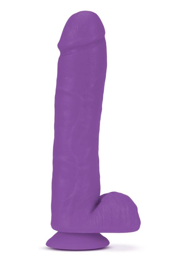 Neo Elite Silicone Dual Density Dildo with Balls 11in - Purple