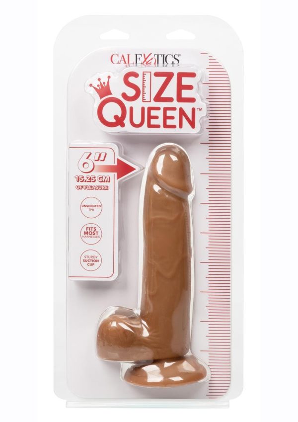 Size Queen Dildo 6in - Chocolate