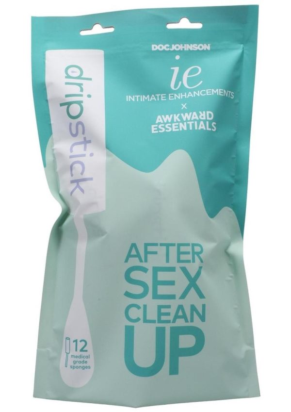 Intimate Enhancements Awkward Essentials Dripsticks After Sex Clean Up Bag (12 per Pack)