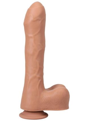 Fort Troff`s Uncut Thruster Rechargeable Silicone Mini Machine Dildo - Caramel