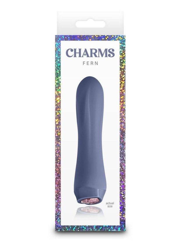 Charms Fern Rechargeable Silicone Mini Vibrator - Gray