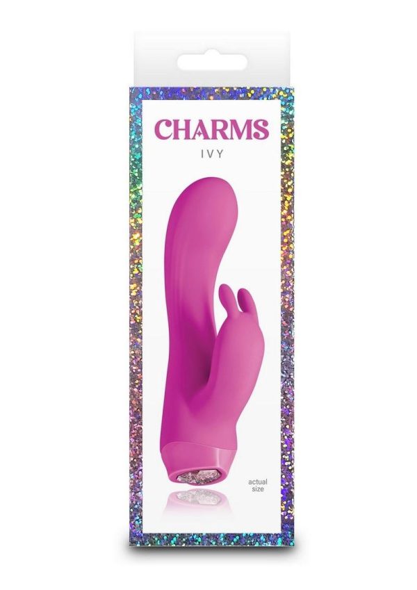 Charms Ivy Rechargeable Silicone Rabbit Vibrator- Magenta