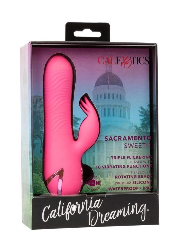 California Dreaming Sacramento Sweetie Rechargeable Silicone Dual Vibrator - Pink