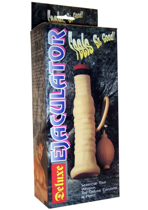 Deluxe Ejaculator Masturbator with Bulb - Vanilla