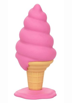 Naughty Bits Yum Bum Ice Cream Cone Silicone Butt Plug - Pink