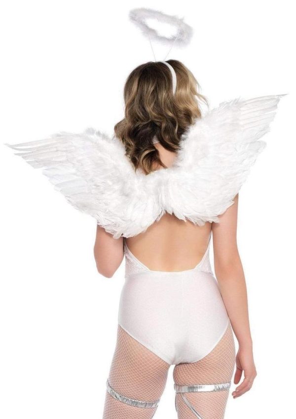 Leg Avenue Angel Wings Kit - O/S - White