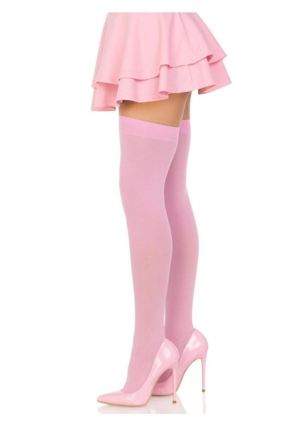 Leg Avenue Nylon Over the Knee - O/S - Pink