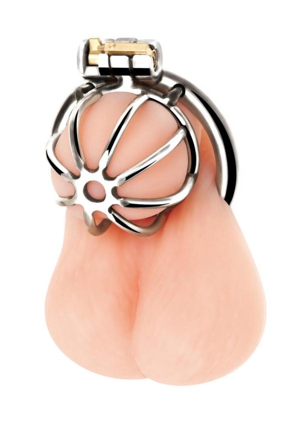 Blue Line Little Cock Chastity Cage - Stainless Steel