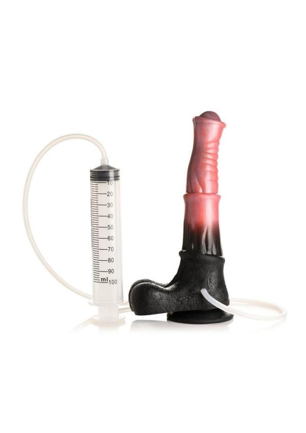 Creature Cocks Centaur Explosion Squirting Silicone Dildo - Red/Black