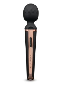 Coquette The Princess Wand Rechargeable Silicone Massager - Black/Gold