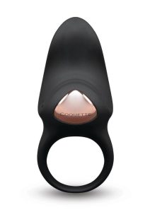 Coquette The After Party Silicone Rechargeable Couples Ring - Black/Gold