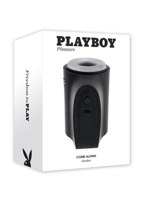 Playboy Come Along Dual End Rechargeable Masturbator - Black/Clear