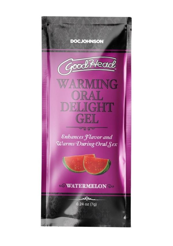 GoodHead Warming Oral Delight Gel .24oz Bulk (48 Pieces) - Watermelon