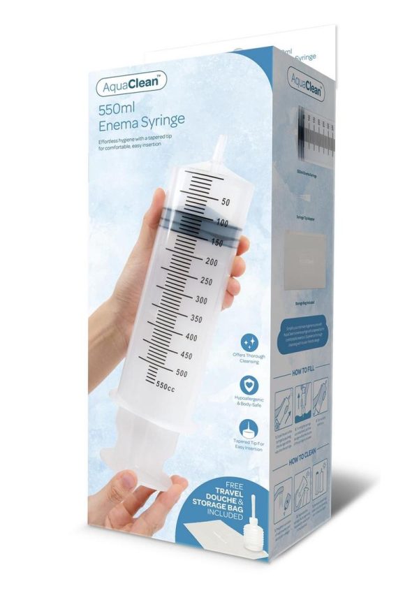 AquaClean 550CC Enema Syringe - Clear