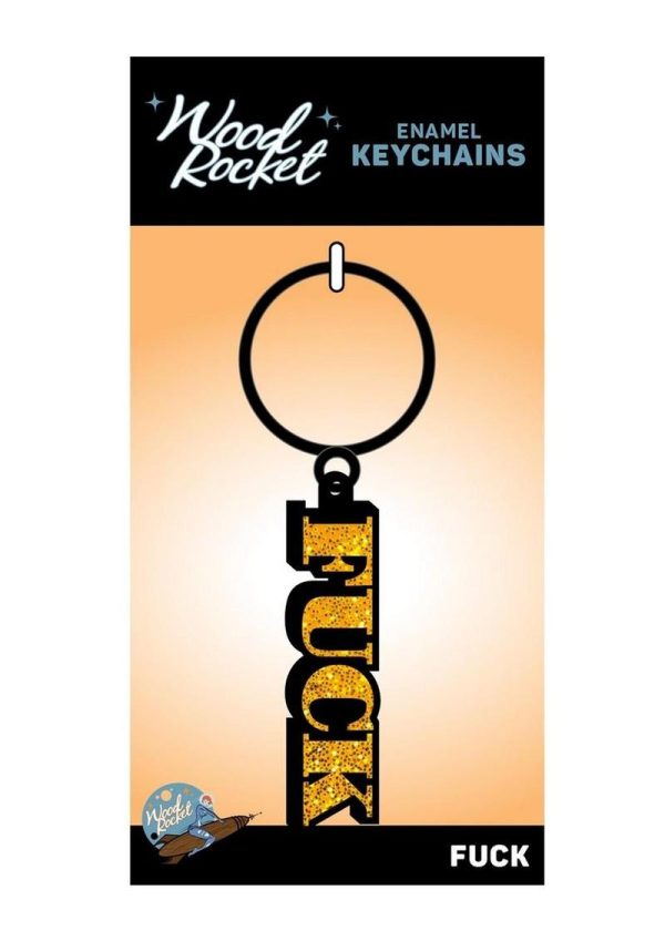 Fuck Keychain - Yellow/Black