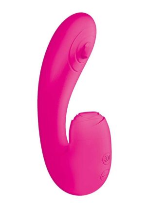 Blaze Suction Thumper Rechargeable Silicone Vibrator Clitoral Stimulator - Pink