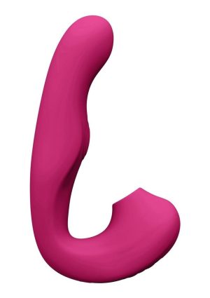 Vive Zaki Air Wave Pulse Wave and G-Spot Rechargeable Silicone Vibrator - Pink