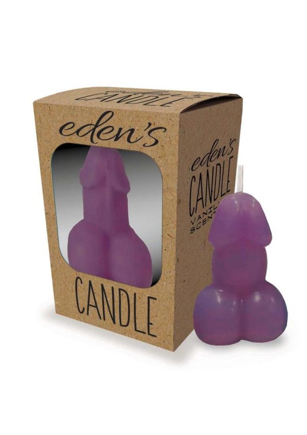 Eden`s Candle Vanilla Scented Penis - Eggplant Purple