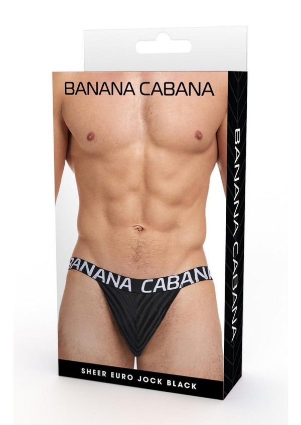 Banana Cabana Poly Jock - Small/Medium - Black