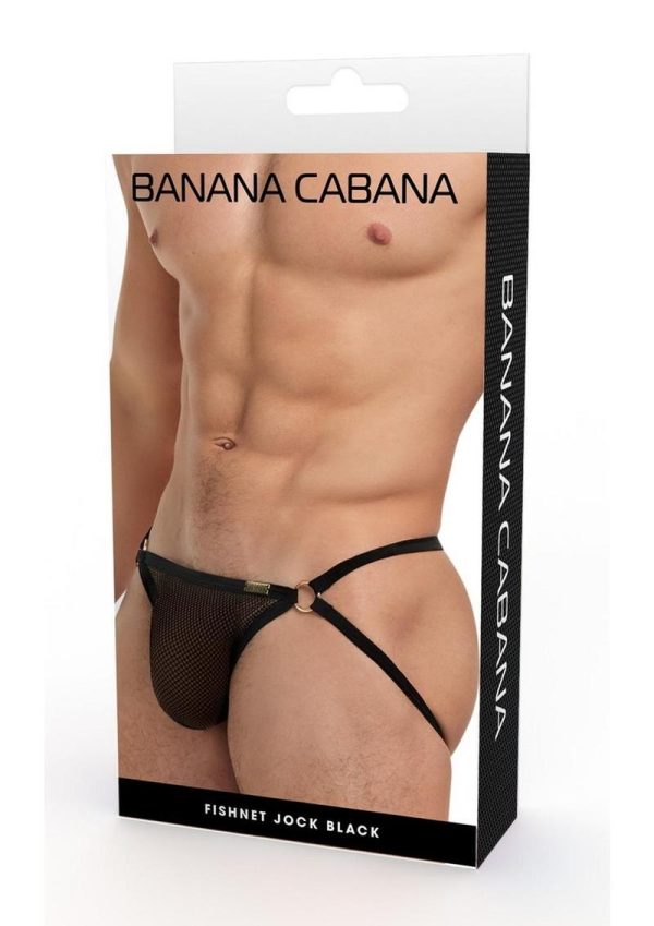 Banana Cabana Jock Mesh - Medium/Large - Black