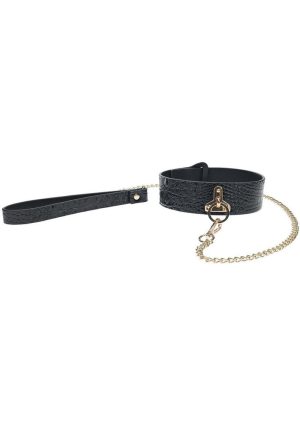 Ouch! Rome Collection Collar with Leash - Black