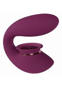 Twitch 3 Silicone Rechargeable Suction and Tongue Vibrator - Burgundy