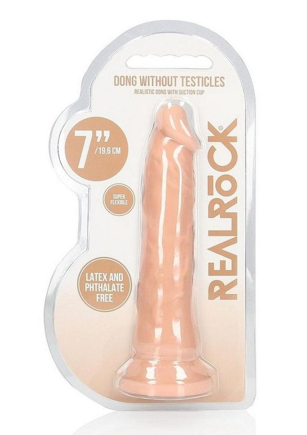 RealRock Skin Realistic Dildo without Balls 7in - Vanilla