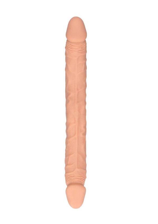 RealRock Skin Realistic Double Dildo 14in - Vanilla