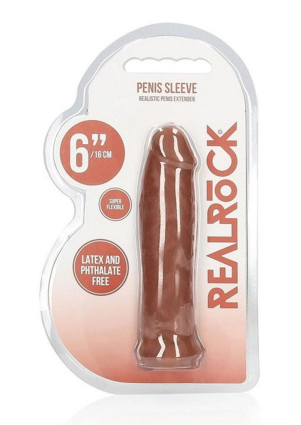 RealRock Skin Penis Extender 6in - Caramel