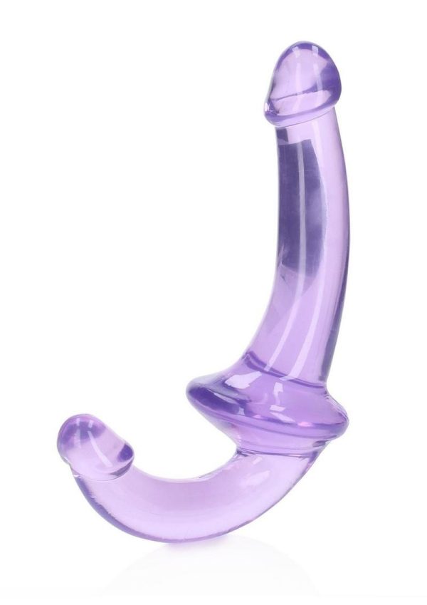 RealRock Crystal Clear Strapless Strap-On 6 - Purple