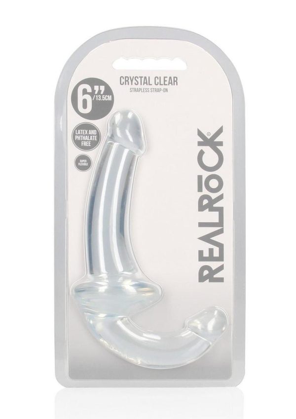 RealRock Crystal Clear Strapless Strap-On 6 - Clear