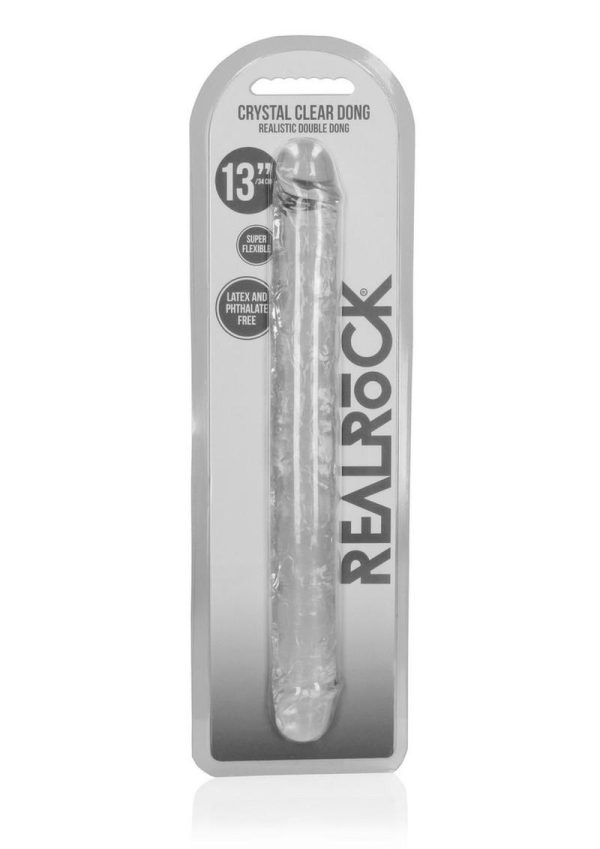 RealRock Crystal Clear Double Dong 13in - Clear