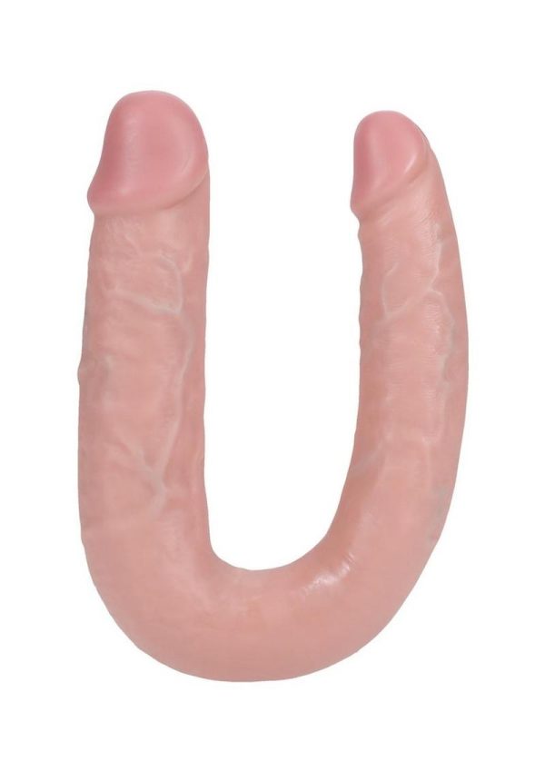 RealRock Ultra Realistic Skin U Shaped Double Dildo 7in - Vanilla