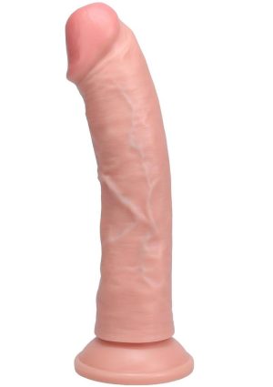 RealRock Vibrating Cock Regular Curved 8in - Vanilla