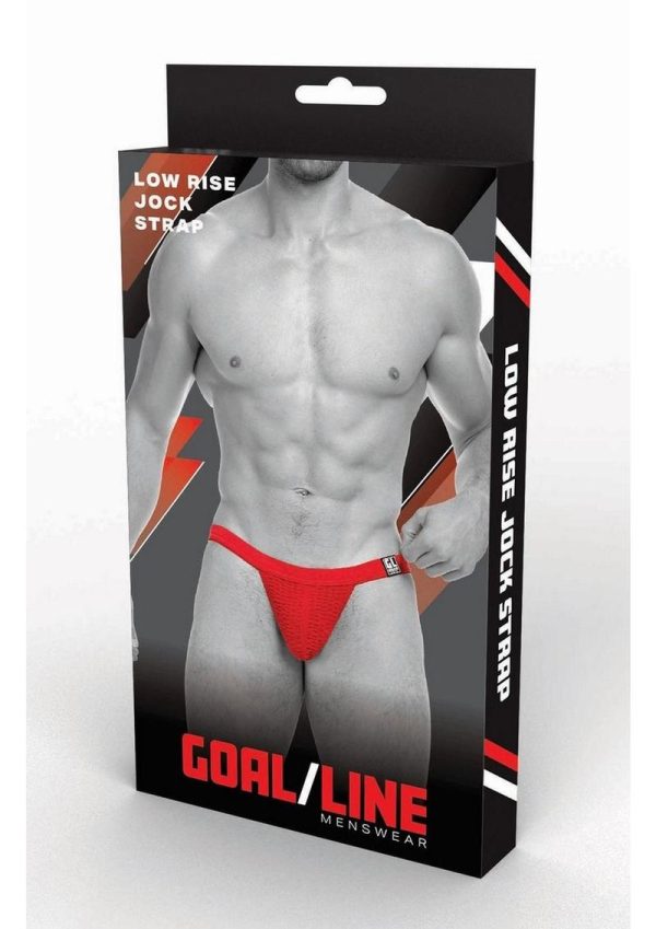 Goal Line Low Rise Jockstrap - Large/XLarge - Red