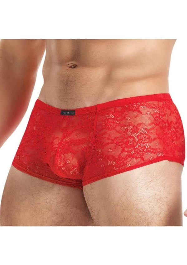 Lace King Lace Trunks - Large/XLarge - Red