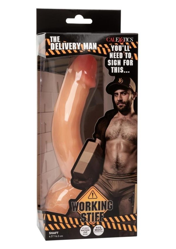 Working Stiff The Delivery Man Realistic Posable Dildo with Suction Cup - Vanilla