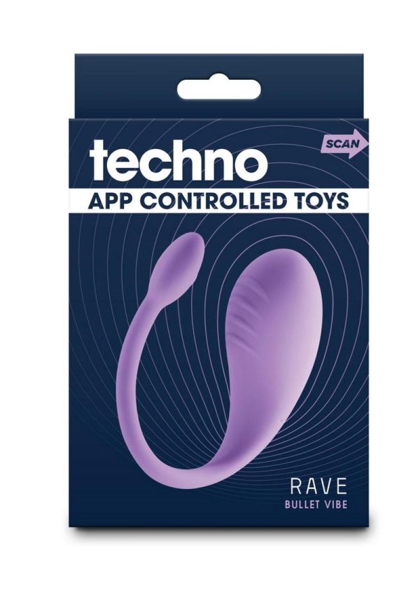 Techno Rave Rechargeable Silicone App Compatible Vibrator - Lavender