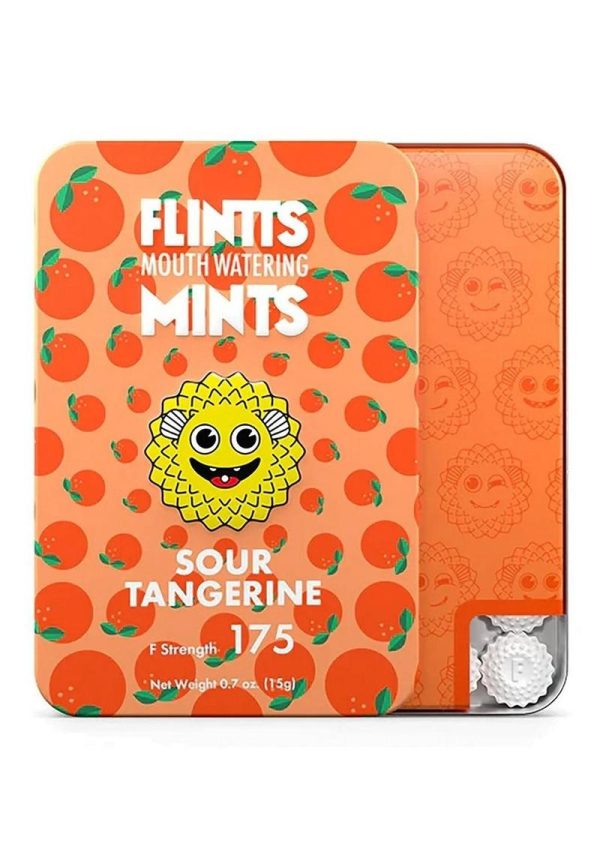 Flintts Mints Mouth Watering Oral Delights - Sour Tangerine