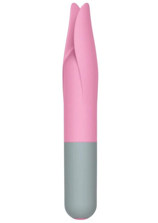 Rock Candy Cherry Flicker Rechargeable Silicone Tickler - Pink/Gray