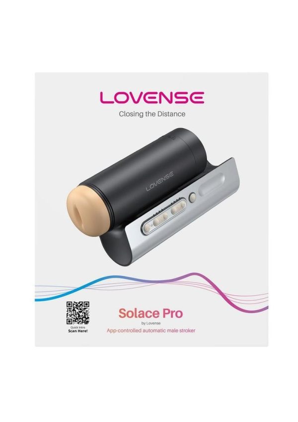 Lovense Solace Pro Rechargeable App Compatible Stroker - Black/Silver